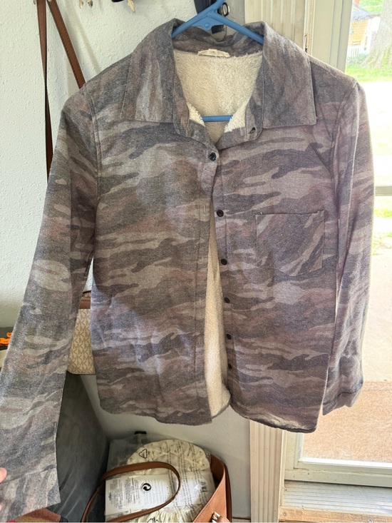 E. Luna Jackets & Blazers - L. Cuna Sherpa-Lined Gray jacket